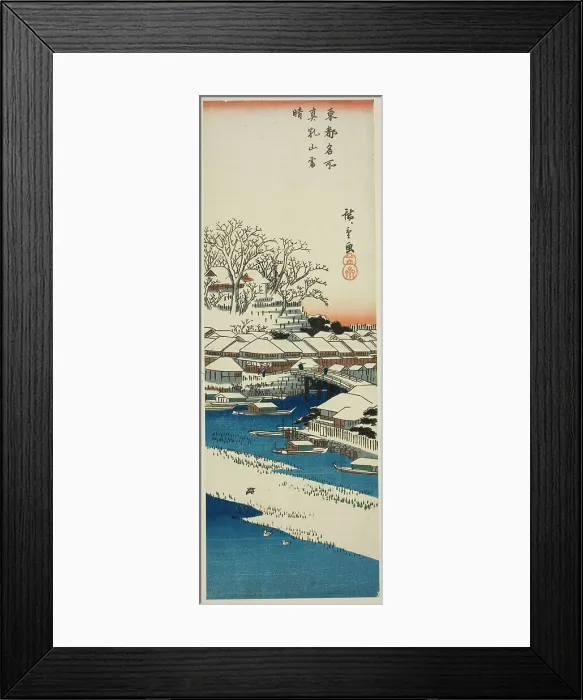 Framed Print : Clear Weather after Snow at Matsuchi Hill (Matsuchiyama no yukibare), from the series... c. 1835 / 38 Creator: Ando Hiroshige Framed Print : Clear Weather after Snow at Matsuchi Hill (Matsuchiyama no yukibare), from the series... c. 1835 / 38 Creator: Ando Hiroshige
