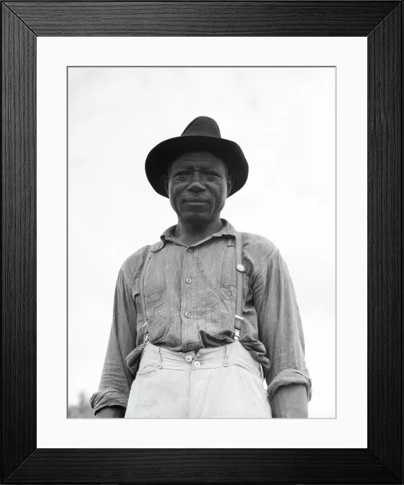 Framed Print : At Hill House, Mississippi - He wears the union button, 1936. Creator: Dorothea Lange Framed Print : At Hill House, Mississippi - He wears the union button, 1936. Creator: Dorothea Lange