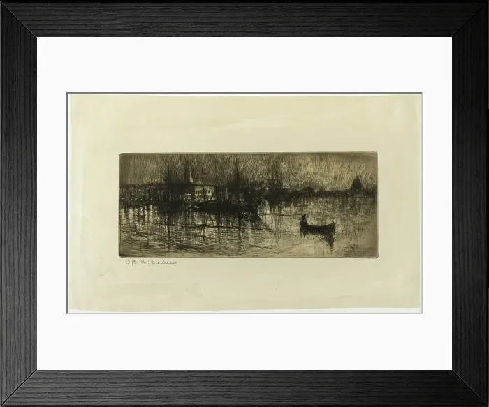 Framed Print : Rainy Night, 1880 / 1882. Creator: Otto Henry Bacher Framed Print : Rainy Night, 1880 / 1882. Creator: Otto Henry Bacher