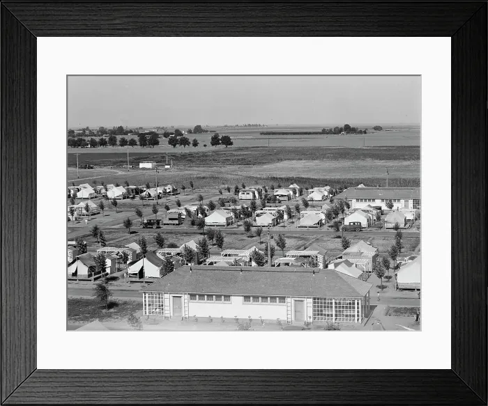 Framed Print : Farm Security Administration camp for migrant agricultural workers at Shafter, California, 1938. Creator: Dorothea Lange Framed Print : Farm Security Administration camp for migrant agricultural workers at Shafter, California, 1938. Creator: Dorothea Lange