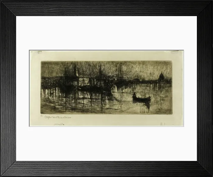 Framed Print : Rainy Night, 1880 / 1882. Creator: Otto Henry Bacher Framed Print : Rainy Night, 1880 / 1882. Creator: Otto Henry Bacher