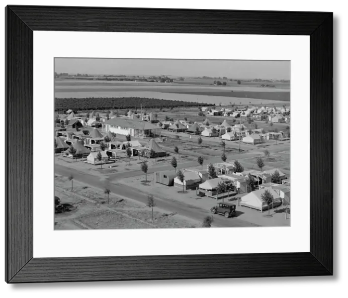 Framed Print : Farm Security Administration camp for migrant agricultural workers at Shafter, California, 1938. Creator: Dorothea Lange Framed Print : Farm Security Administration camp for migrant agricultural workers at Shafter, California, 1938. Creator: Dorothea Lange