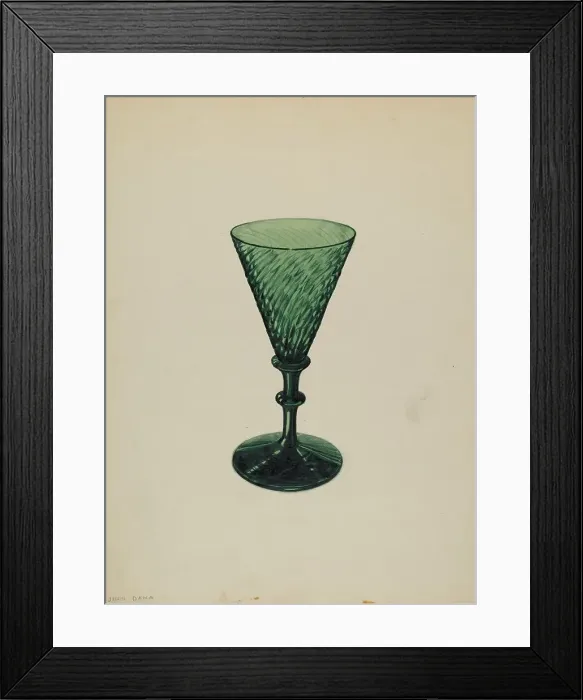 Framed Print : Sherry Wine Glass, c. 1937. Creator: John Dana Framed Print : Sherry Wine Glass, c. 1937. Creator: John Dana