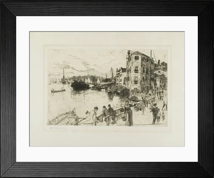 Framed Print : Castello Quarter, Riva, 1880 / 1882. Creator: Otto Henry Bacher Framed Print : Castello Quarter, Riva, 1880 / 1882. Creator: Otto Henry Bacher