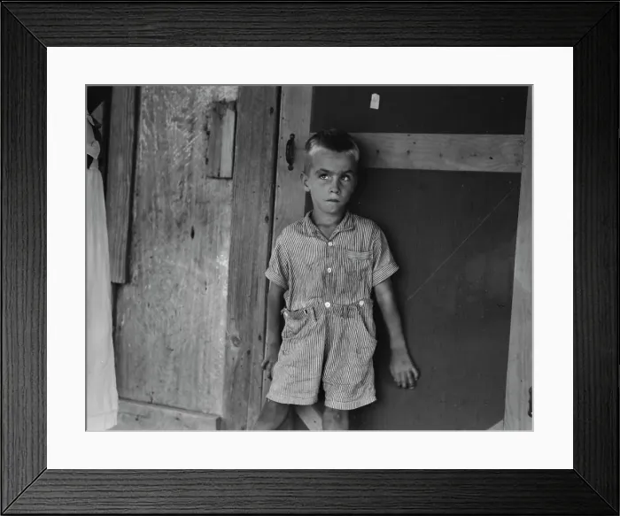 Framed Print : Child of sharecropper family near Cleveland, Mississippi, 1937. Creator: Dorothea Lange Framed Print : Child of sharecropper family near Cleveland, Mississippi, 1937. Creator: Dorothea Lange
