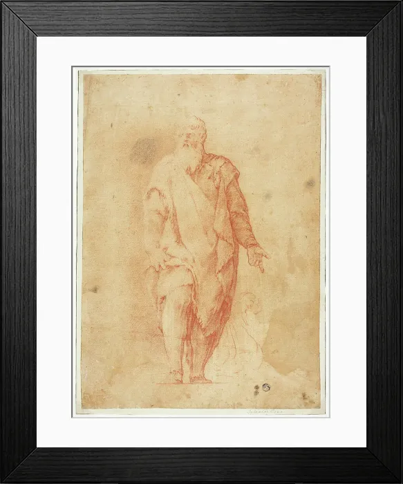 Framed Print : Standing Bearded Man, n.d. Creator: Luca Giordano Framed Print : Standing Bearded Man, n.d. Creator: Luca Giordano