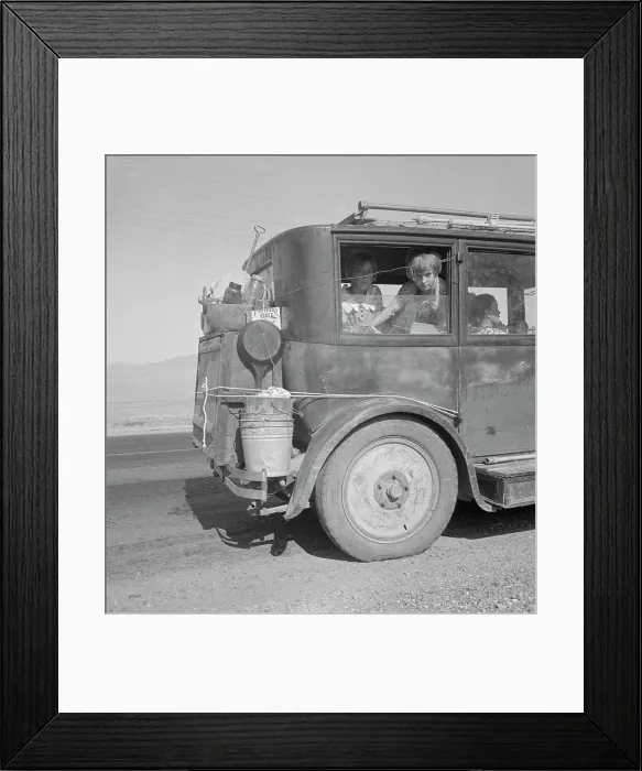 Framed Print : Drought refugees from Abilene, Texas, following the crops of California as migratory workers, 1936. Creator: Dorothea Lange Framed Print : Drought refugees from Abilene, Texas, following the crops of California as migratory workers, 1936. Creator: Dorothea Lange