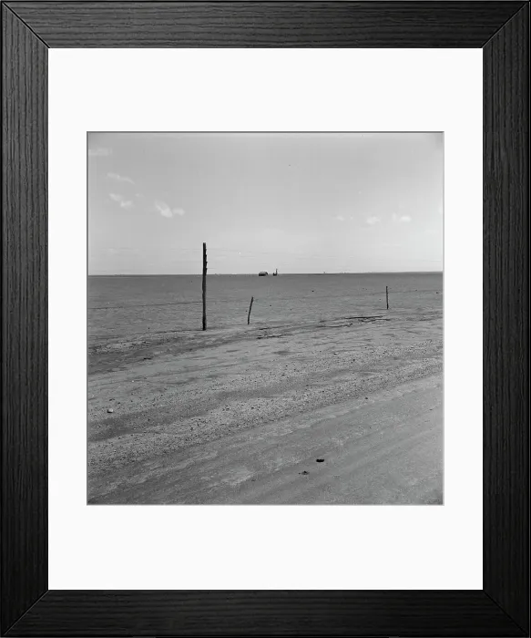 Framed Print : Abandoned farm on the high plains, Texas County, Oklahoma, 1938. Creator: Dorothea Lange Framed Print : Abandoned farm on the high plains, Texas County, Oklahoma, 1938. Creator: Dorothea Lange