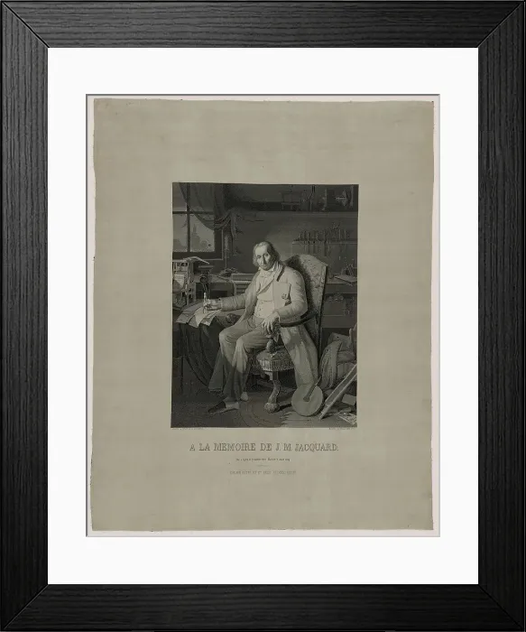 Framed Print : Portrait of Joseph Marie Jacquard (1752-1834), Lyon, 1839. Creator: Michel-Marie Carquillat Framed Print : Portrait of Joseph Marie Jacquard (1752-1834), Lyon, 1839. Creator: Michel-Marie Carquillat