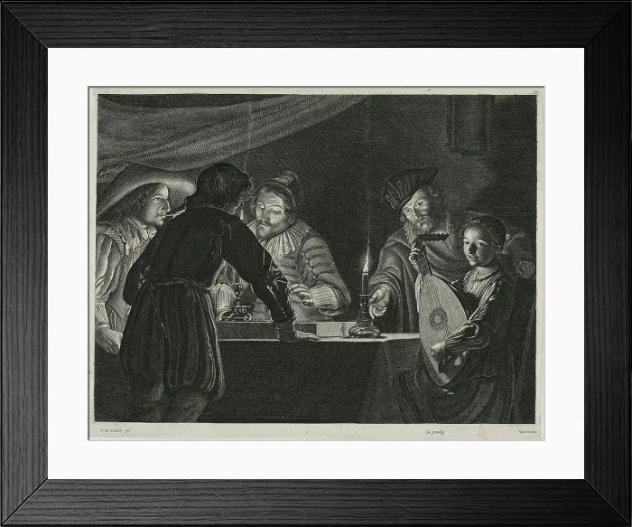 Framed Print : Backgammon Players, c. 1630. Creator: Lucas Vorsterman Framed Print : Backgammon Players, c. 1630. Creator: Lucas Vorsterman