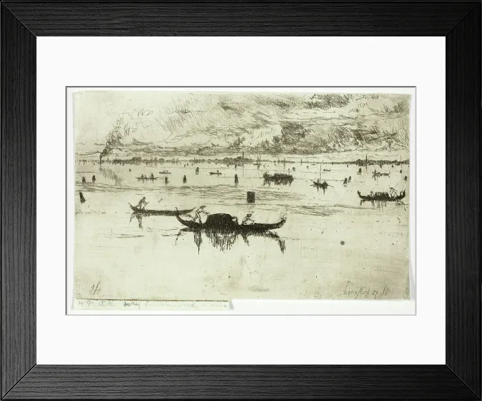 Framed Print : Laguna Veneta, 1880. Creator: Otto Henry Bacher Framed Print : Laguna Veneta, 1880. Creator: Otto Henry Bacher