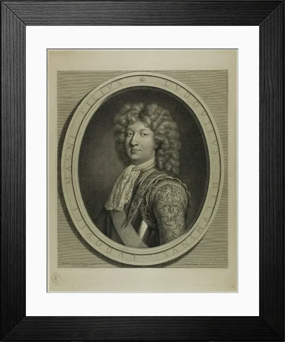 Framed Print : Ludovicus Delphinus, 1684. Creator: Pierre Louis van Schuppen Framed Print : Ludovicus Delphinus, 1684. Creator: Pierre Louis van Schuppen