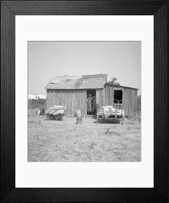 Framed Print : People living in miserable poverty, Elm Grove, Oklahoma County, Oklahoma, 1936. Creator: Dorothea Lange Framed Print : People living in miserable poverty, Elm Grove, Oklahoma County, Oklahoma, 1936. Creator: Dorothea Lange