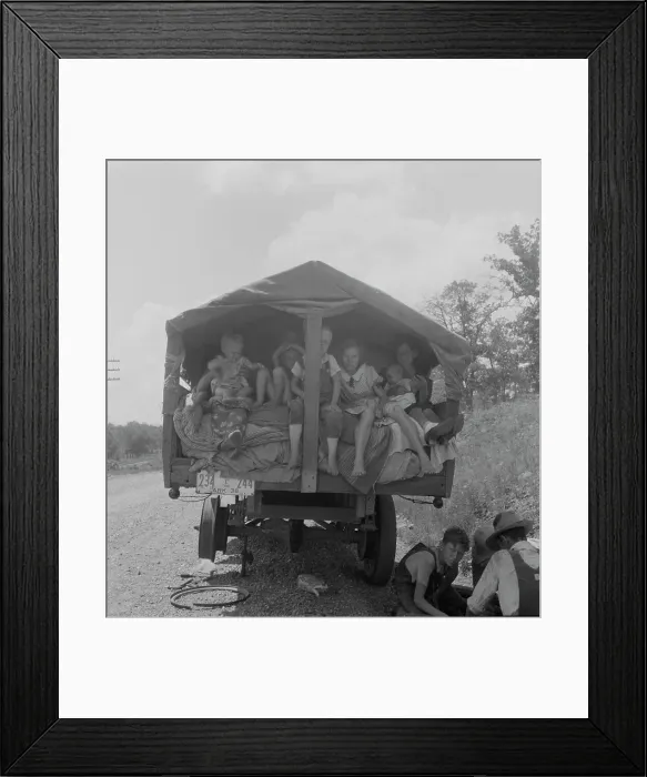Framed Print : On highway no. 1 of the OK state near Webbers Falls, Muskogee County, Oklahoma, 1938. Creator: Dorothea Lange. On highway no. 1 of the OK state near Webbers Falls, Muskogee County, Oklahoma, 1938. Creator: Dorothea Lange Framed Print : On highway no. 1 of the OK state near Webbers Falls, Muskogee County, Oklahoma, 1938. Creator: Dorothea Lange. On highway no. 1 of the OK state near Webbers Falls, Muskogee County, Oklahoma, 1938. Creator: Dorothea Lange