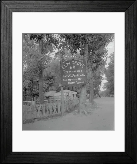 Framed Print : On the outskirts of a modern Oklahoma City within sight of its gleaming skyscrapers, 1936. Creator: Dorothea Lange Framed Print : On the outskirts of a modern Oklahoma City within sight of its gleaming skyscrapers, 1936. Creator: Dorothea Lange