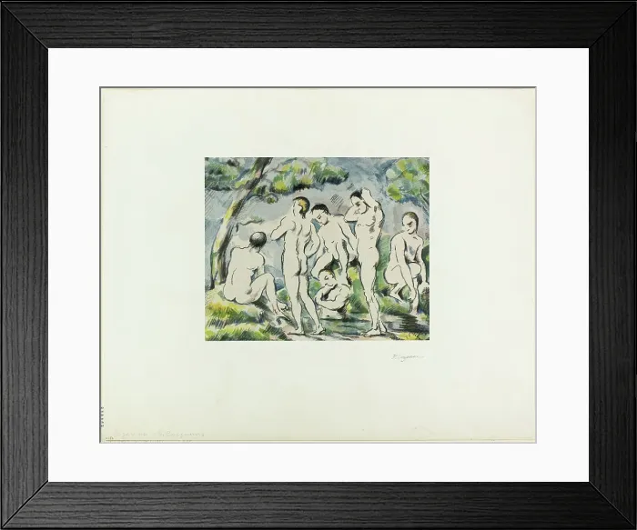 Framed Print : Bathers, published 1897. Creator: Paul Cezanne Framed Print : Bathers, published 1897. Creator: Paul Cezanne