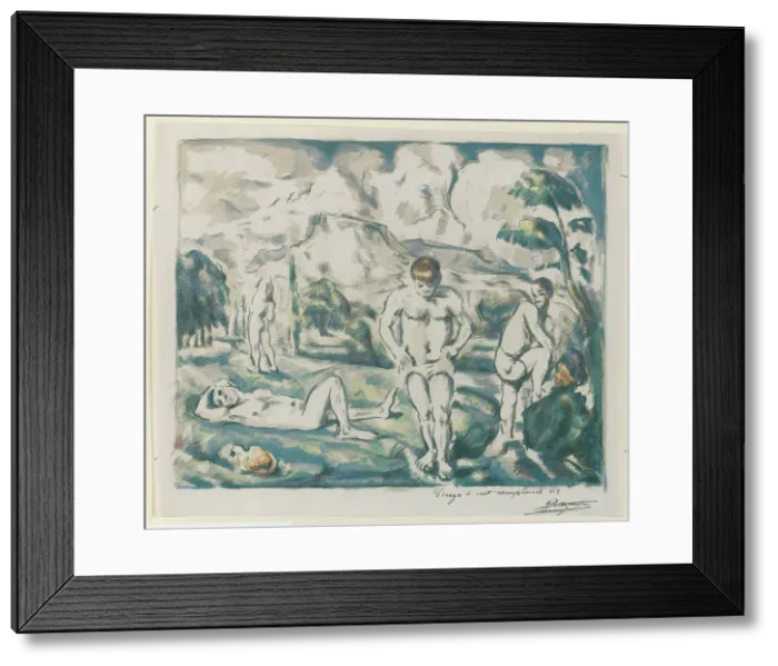 Framed Print : Bathers, 1890–1900. Creator: Paul Cezanne Framed Print : Bathers, 1890–1900. Creator: Paul Cezanne