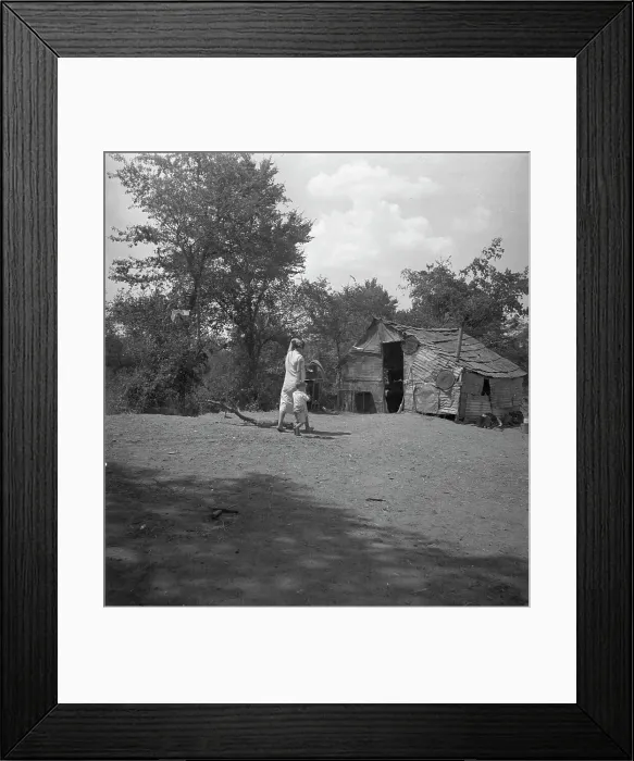 Framed Print : The home of a family in Oklahoma County, Elm Grove, Oklahoma, 1936. Creator: Dorothea Lange Framed Print : The home of a family in Oklahoma County, Elm Grove, Oklahoma, 1936. Creator: Dorothea Lange