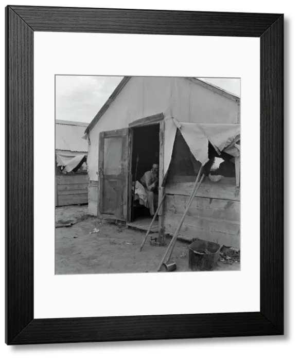 Framed Print : Refugee agricultural laborer on the roadside in Arizona, near the Casa Grande project, 1938. Creator: Dorothea Lange Framed Print : Refugee agricultural laborer on the roadside in Arizona, near the Casa Grande project, 1938. Creator: Dorothea Lange