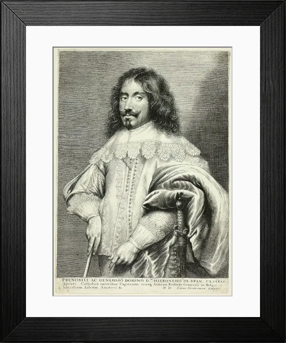 Framed Print : Jeronimo de Bran, c. 1615 - 75.. Creator: Lucas Vorsterman Framed Print : Jeronimo de Bran, c. 1615 - 75.. Creator: Lucas Vorsterman