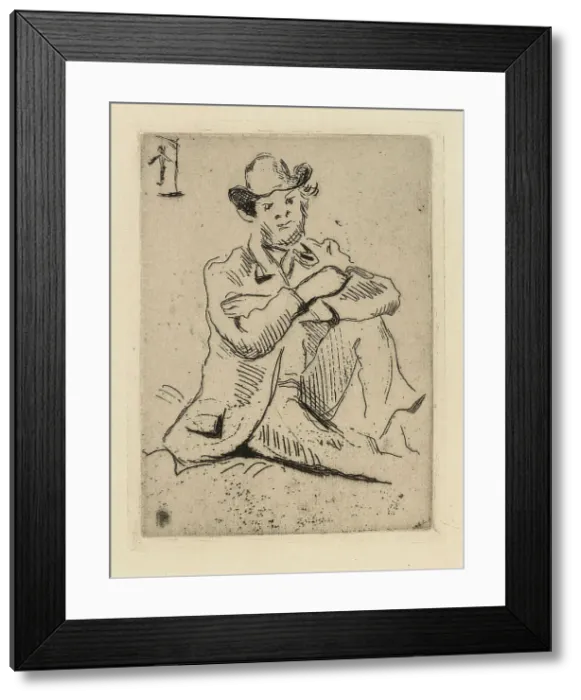 Framed Print : Guillaumin with the Hanged Man, 1873. Creator: Paul Cezanne Framed Print : Guillaumin with the Hanged Man, 1873. Creator: Paul Cezanne
