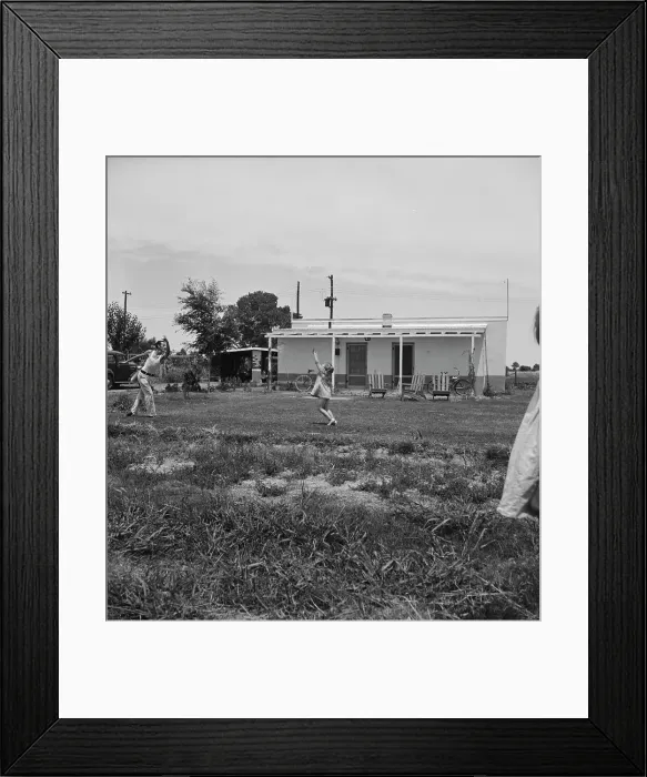 Framed Print : Sunday morning on the Baxter part-time farms project, Arizona, 1938. Creator: Dorothea Lange Framed Print : Sunday morning on the Baxter part-time farms project, Arizona, 1938. Creator: Dorothea Lange