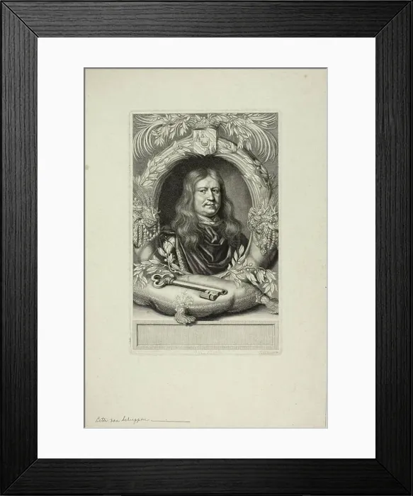 Framed Print : Portrait of a Man, n.d. Creator: Pierre Louis van Schuppen Framed Print : Portrait of a Man, n.d. Creator: Pierre Louis van Schuppen