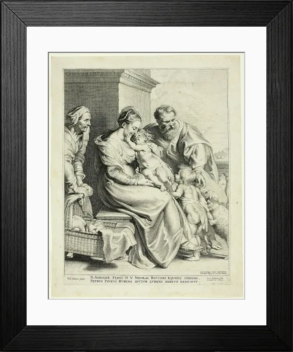 Framed Print : The Holy Family with Saint Elisabeth and the Infant John the Baptist, 1620. Creator: Lucas Vorsterman Framed Print : The Holy Family with Saint Elisabeth and the Infant John the Baptist, 1620. Creator: Lucas Vorsterman