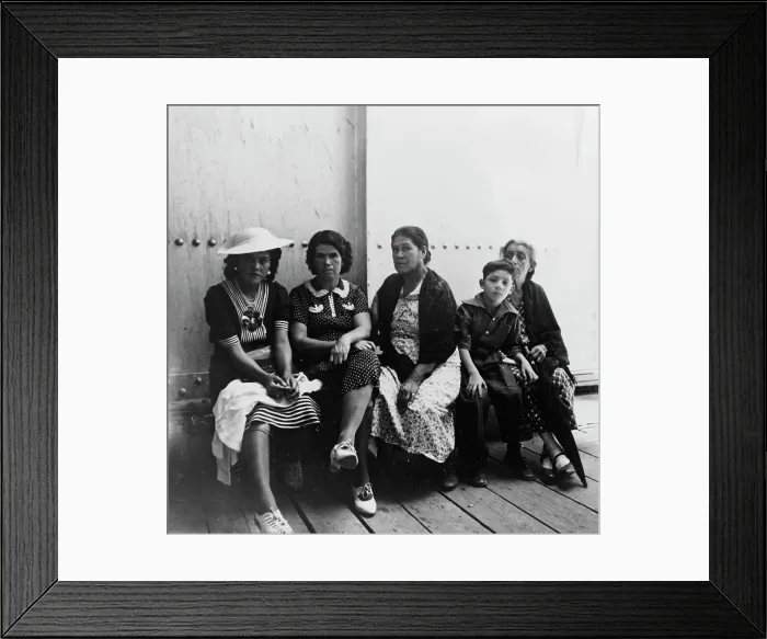 Framed Print : Mexicans entering the United States, United States immigration station, El Paso, Texas, 1938. Creator: Dorothea Lange Framed Print : Mexicans entering the United States, United States immigration station, El Paso, Texas, 1938. Creator: Dorothea Lange