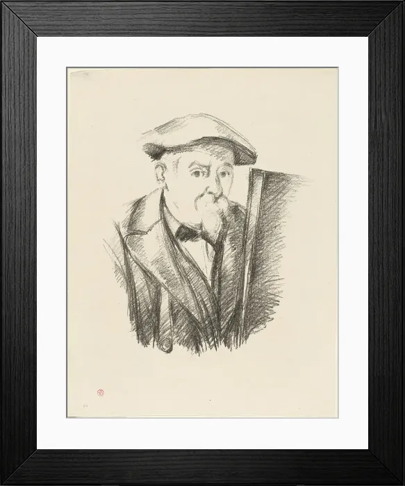 Framed Print : Self-Portrait, 1898. Creator: Paul Cezanne Framed Print : Self-Portrait, 1898. Creator: Paul Cezanne