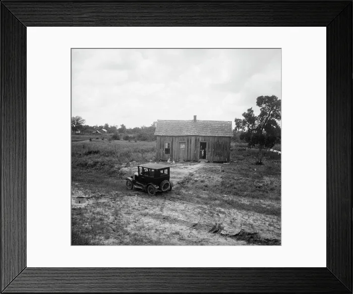 Framed Print : Home in a district from which many families immigrate West, near Sallisaw, Oklahoma, 1938. Creator: Dorothea Lange Framed Print : Home in a district from which many families immigrate West, near Sallisaw, Oklahoma, 1938. Creator: Dorothea Lange