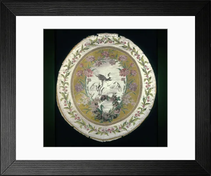 Framed Print : Circular Chair Seat, Lyon, c. 1780. Creator: Philippe de Lasalle Framed Print : Circular Chair Seat, Lyon, c. 1780. Creator: Philippe de Lasalle
