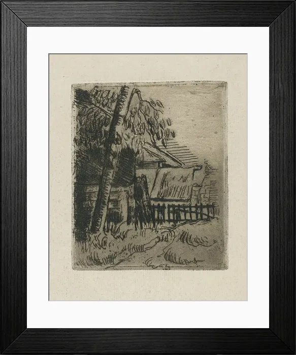 Framed Print : Landscape at Auvers, 1873. Creator: Paul Cezanne Framed Print : Landscape at Auvers, 1873. Creator: Paul Cezanne