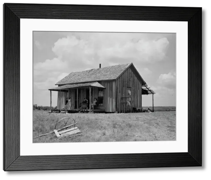 Framed Print : Ex-farm family, now on Works Progress Administration (WPA), US64, eastern Oklahoma, 1938. Creator: Dorothea Lange Framed Print : Ex-farm family, now on Works Progress Administration (WPA), US64, eastern Oklahoma, 1938. Creator: Dorothea Lange