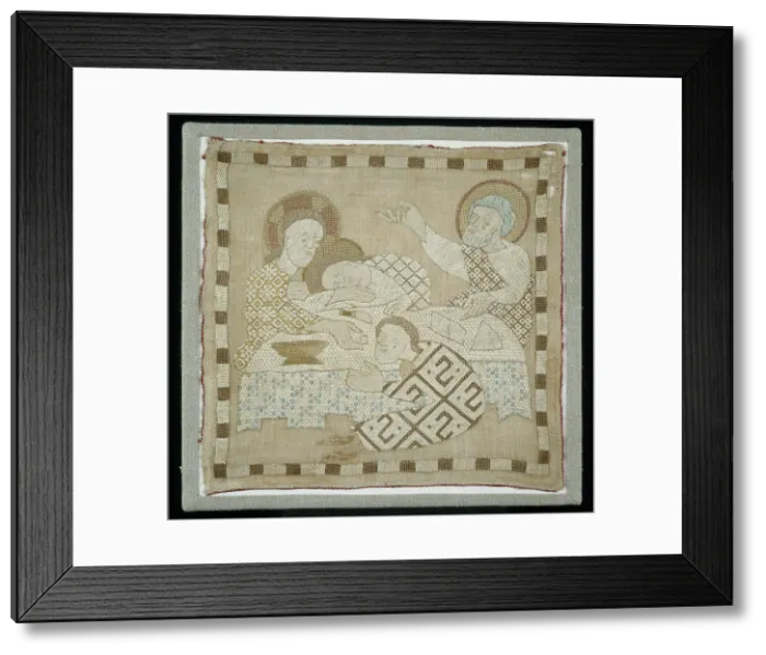 Framed Print : Part of an Antependium (Depicting The Last Supper), Germany, 1300 / 10. Creator: Unknown Framed Print : Part of an Antependium (Depicting The Last Supper), Germany, 1300 / 10. Creator: Unknown