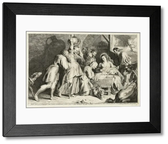 Framed Print : Adoration of the Shepherds, 1620. Creator: Lucas Vorsterman Framed Print : Adoration of the Shepherds, 1620. Creator: Lucas Vorsterman