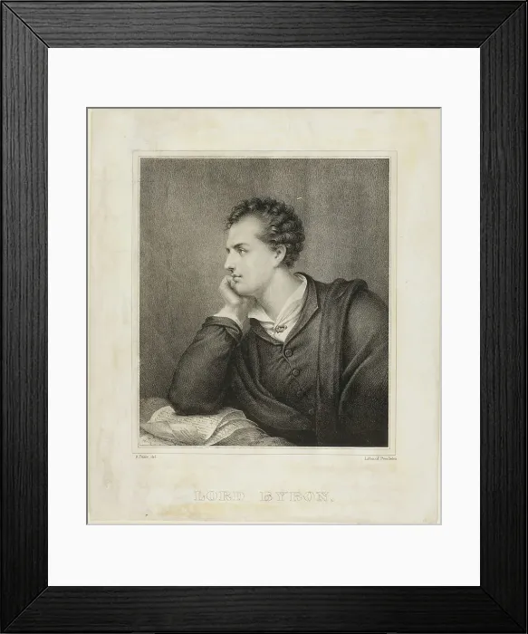 Framed Print : Lord Byron, 1825. Creator: Rembrandt Peale Framed Print : Lord Byron, 1825. Creator: Rembrandt Peale
