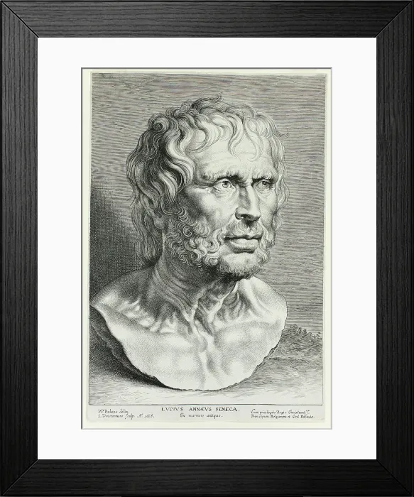 Framed Print : Seneca, 1638. Creator: Lucas Vorsterman Framed Print : Seneca, 1638. Creator: Lucas Vorsterman