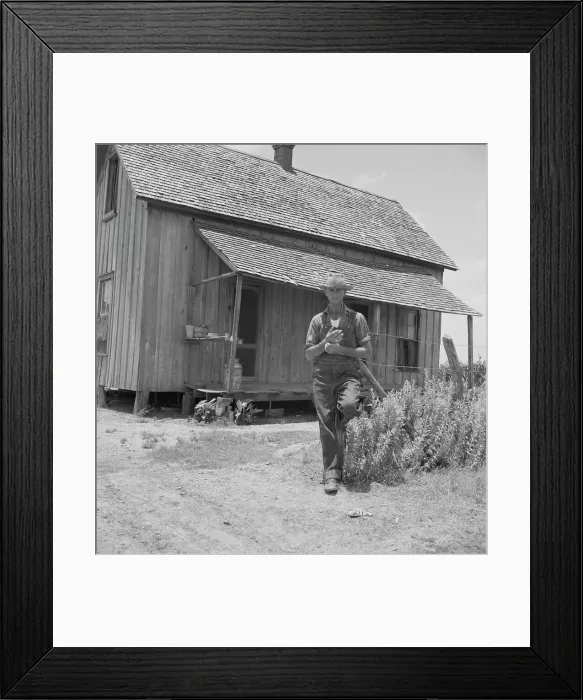 Framed Print : Former tenant farmer on a large cotton farm, Bell County, Texas, 1937. Creator: Dorothea Lange Framed Print : Former tenant farmer on a large cotton farm, Bell County, Texas, 1937. Creator: Dorothea Lange