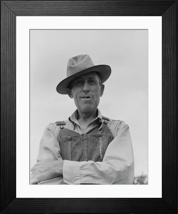 Framed Print : Man living on Scratch Hill outside Atoka, Atoka County, Oklahoma, 1938. Creator: Dorothea Lange. Man living on Scratch Hill outside Atoka, Atoka County, Oklahoma, 1938. Creator: Dorothea Lange Framed Print : Man living on Scratch Hill outside Atoka, Atoka County, Oklahoma, 1938. Creator: Dorothea Lange. Man living on Scratch Hill outside Atoka, Atoka County, Oklahoma, 1938. Creator: Dorothea Lange