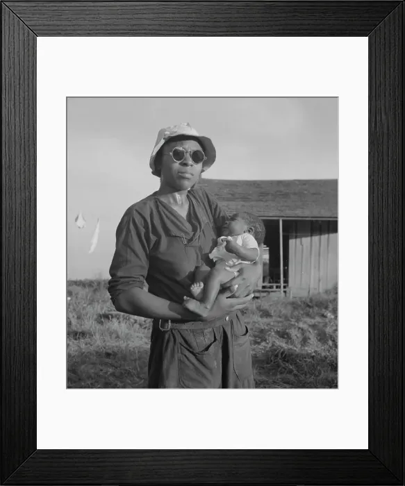 Framed Print : Wife and child of tractor driver, Aldridge Plantation, Mississippi, 1937. Creator: Dorothea Lange Framed Print : Wife and child of tractor driver, Aldridge Plantation, Mississippi, 1937. Creator: Dorothea Lange