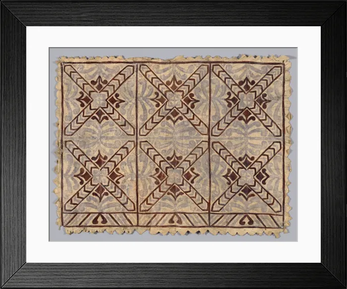 Framed Print : Tapa Cloth, Pacific Islands. Creator: Unknown Framed Print : Tapa Cloth, Pacific Islands. Creator: Unknown