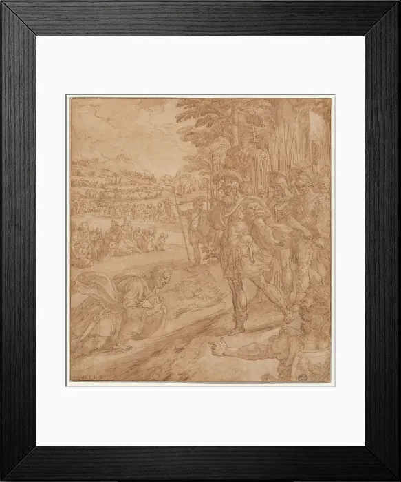 Framed Print : The Reconciliation of Jacob and Esau, 1581. Creator: Martin de Vos Framed Print : The Reconciliation of Jacob and Esau, 1581. Creator: Martin de Vos