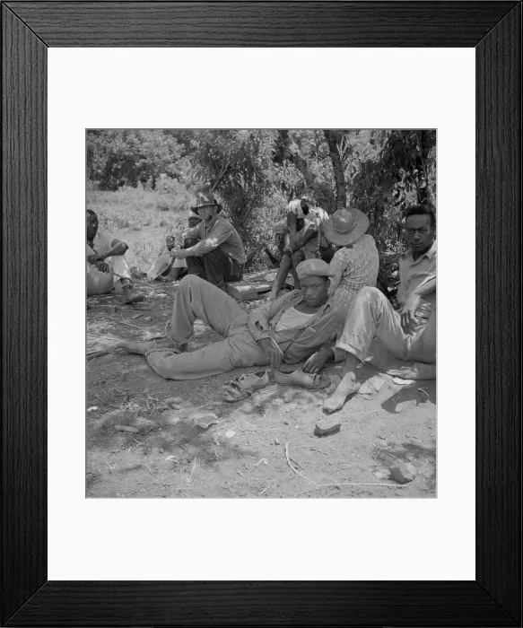 Framed Print : Lunchtime for cotton hoers, Mississippi Delta, 1937. Creator: Dorothea Lange Framed Print : Lunchtime for cotton hoers, Mississippi Delta, 1937. Creator: Dorothea Lange