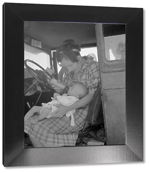 Wife and sick child of tubercular itinerant, stranded in New Mexico, 1936. Creator: Dorothea Lange