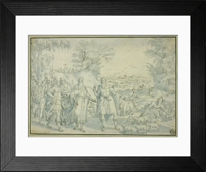 Framed Print : The Meeting of Abraham and Melchizedek, n.d. Creator: Martin de Vos Framed Print : The Meeting of Abraham and Melchizedek, n.d. Creator: Martin de Vos