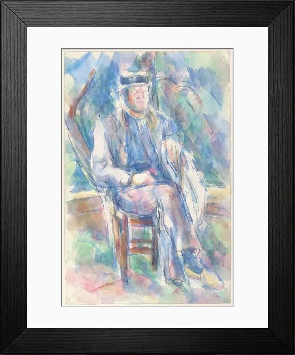 Framed Print : Man Wearing a Straw Hat, 1905 / 06. Creator: Paul Cezanne Framed Print : Man Wearing a Straw Hat, 1905 / 06. Creator: Paul Cezanne