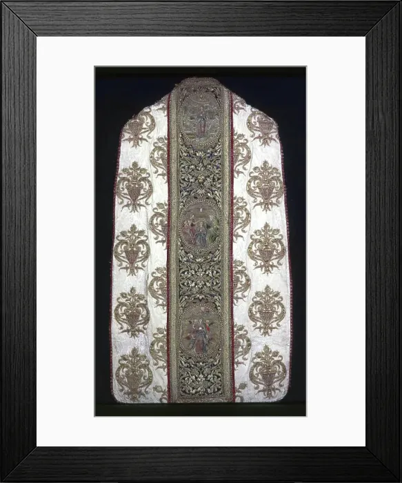 Framed Print : Chasuble with Orphrey Bands, Seo de Urgel, 16th century. Creator: Unknown