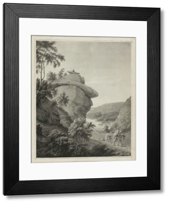 Framed Print : Jefferson's Rock, 1826. Creator: Rembrandt Peale Framed Print : Jefferson's Rock, 1826. Creator: Rembrandt Peale