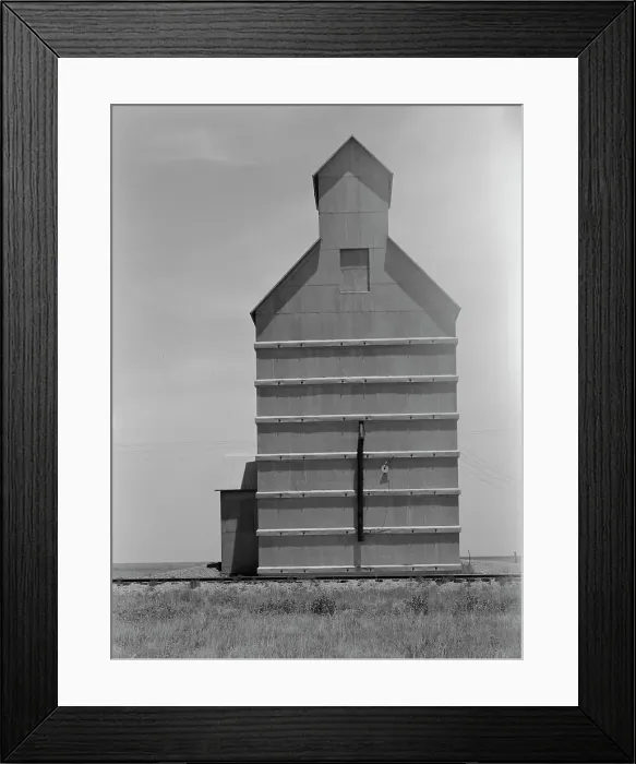 Framed Print : Grain elevator on the Texas Panhandle plains, Everett, Texas, 1938. Creator: Dorothea Lange Framed Print : Grain elevator on the Texas Panhandle plains, Everett, Texas, 1938. Creator: Dorothea Lange